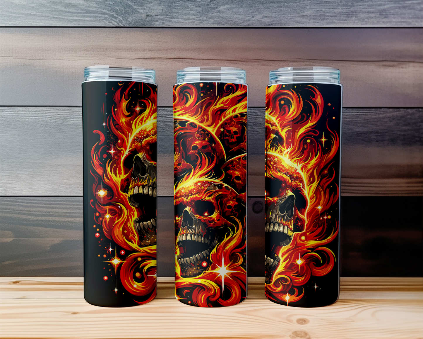 Flaming Skulls